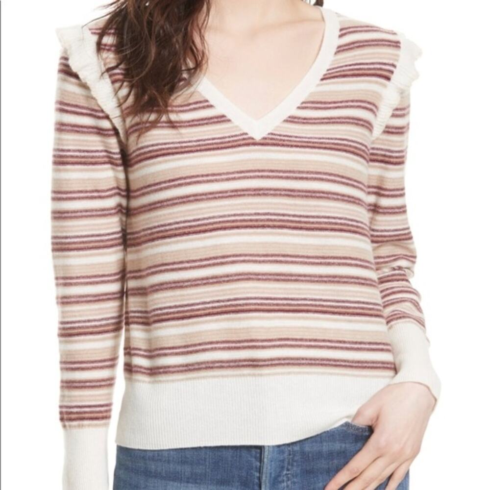 JOIE Cais D Stripe Wool Blend Sweater